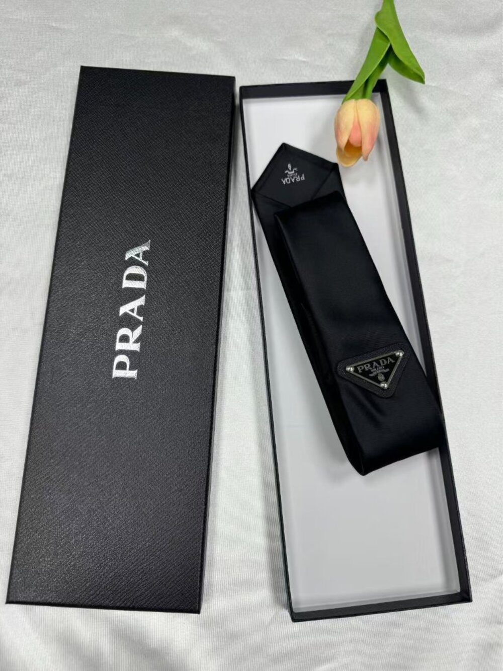 Prada black tie - unisex (comes with gift box) ✨✨new - Picture 4 of 6